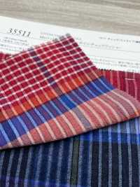 35511 40 싱글 스레드 코튼 보일 체크 워셔 가공[원단] SUNWELL 서브 사진