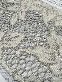 KKF8725-W-D1 폭이 넓은 폴리에스터 헤더드 자카드 레이스[원단] 우니 섬유(UNI TEXTILE) 서브 사진