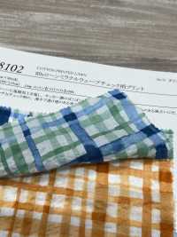 28102 80 스레드 론 미라클 웨이브 체크 프린트[원단] SUNWELL 서브 사진