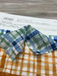 28102 80 스레드 론 미라클 웨이브 체크 프린트[원단] SUNWELL 서브 사진