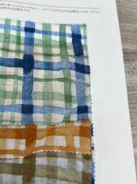 28102 80 스레드 론 미라클 웨이브 체크 프린트[원단] SUNWELL 서브 사진