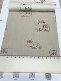 1025-1236-1 200가닥 브로드클로스 자수, 안경 고양이[원단] 홋코(HOKKOH) 서브 사진