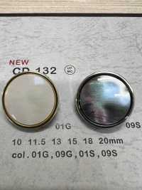 CD-132 금속 단추, 뒷발, 가장자리 DAIYA BUTTON 서브 사진