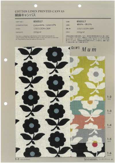 850517 SEVENBERRY® 면린넨 캔버스 Mum