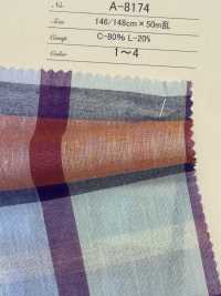 A-8174 리넨 체크[원단] ARINOBE CO., LTD. 서브 사진