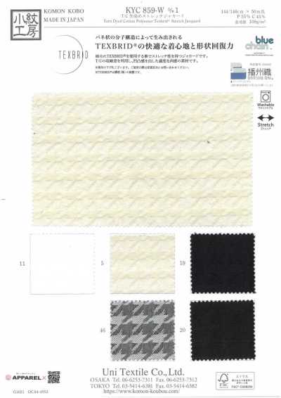 KYC859-W-D1 T/C. 선염 스트레치 자카드
