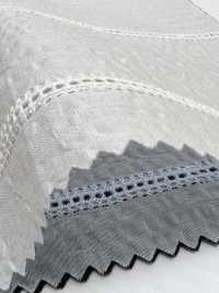 8026-865-1 자수 줄무늬 위의 기적의 물결[원단] 홋코(HOKKOH) 서브 사진