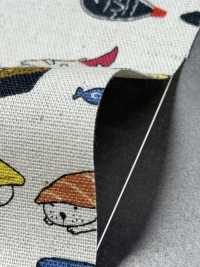 KTS6601 리넨 캔버스 스시 고양이 프린트[원단] 코튼 코바야시 서브 사진