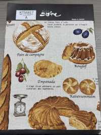 KTS6817 리넨 캔버스 빵 과자 프린트[원단] 코튼 코바야시 서브 사진