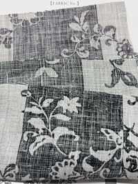 OKC041 60/ 리넨 프린트 노스탤직 플라워 스트라이프[원단] Oharayaseni 서브 사진