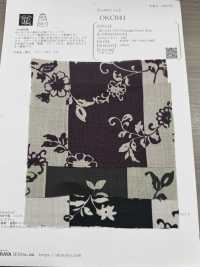 OKC041 60/ 리넨 프린트 노스탤직 플라워 스트라이프[원단] Oharayaseni 서브 사진