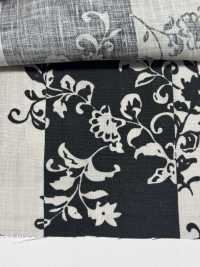 OKC041 60/ 리넨 프린트 노스탤직 플라워 스트라이프[원단] Oharayaseni 서브 사진