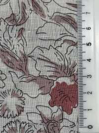 OKC034 60/ 리넨 프린트 라인 플라워[원단] Oharayaseni 서브 사진