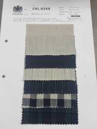 CHL-6349 린넨 불균일 실 헨리 리본 세탁기 가공[원단] 쿠와무라 섬유(KUWAMURA) 서브 사진