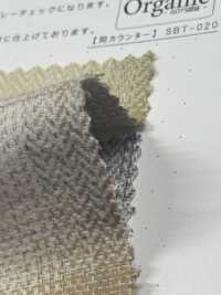 SBT-021 오가닉 트리밍 헨리본 옴브레 체크[원단] 쿠와무라 섬유(KUWAMURA) 서브 사진