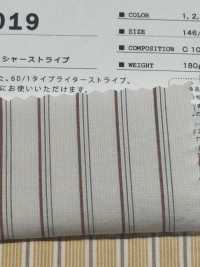 SBT-019 오가닉 내추럴 링클 워시드 스트라이프[원단] 쿠와무라 섬유(KUWAMURA) 서브 사진