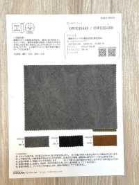 OWE35489 면과 리넨 캔버스의 리넨 목탄 염색 및 감 타닌 염색[원단] Oharayaseni 서브 사진