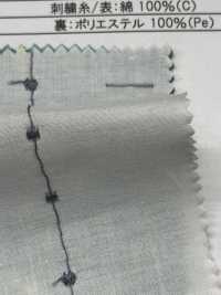 8026-855-1 잔디 자수 줄무늬 작은 꽃[원단] 홋코(HOKKOH) 서브 사진