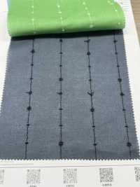 8026-855-1 잔디 자수 줄무늬 작은 꽃[원단] 홋코(HOKKOH) 서브 사진