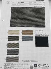 SD0188 면/대마 원사 염색 저지 가로 줄무늬[원단] SHIBAYA 서브 사진