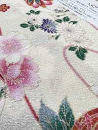 KKP2338-D-HANATEMARI 후타코 치리멘 꽃볼[원단] 우니 섬유(UNI TEXTILE) 서브 사진