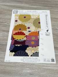 KKP2338-D-KIKUYUZEN 후타코 지리멘 국화우젠[원단] 우니 섬유(UNI TEXTILE) 서브 사진