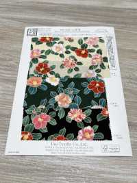 KKP2338-D-MTSUBAKI 후타코 지리멘 미야코 츠바키[원단] 우니 섬유(UNI TEXTILE) 서브 사진