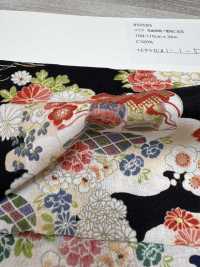 850585 잔디 하나 골드 일본식 패턴 보물 구름 바다 속의 꽃[원단] VANCET 서브 사진