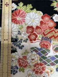 850585 잔디 하나 골드 일본식 패턴 보물 구름 바다 속의 꽃[원단] VANCET 서브 사진