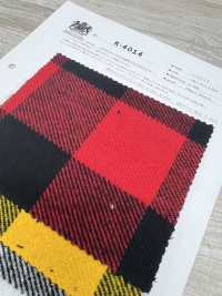 K-4014 트리플 원사 트윌 퍼지 블록 체크[원단] 쿠와무라 섬유(KUWAMURA) 서브 사진