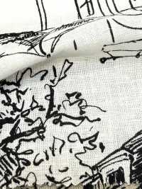 28117 풍경 프린트와 엔젤 소프트 가공이 적용된 리넨 룸스테이트[원단] SUNWELL 서브 사진