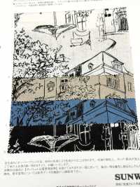 28117 풍경 프린트와 엔젤 소프트 가공이 적용된 리넨 룸스테이트[원단] SUNWELL 서브 사진