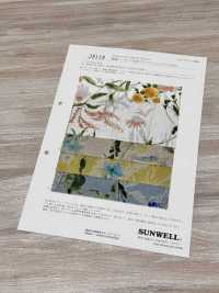 28118 수채화 프린트와 앤젤 소프트 가공이 적용된 리넨 룸스테이트[원단] SUNWELL 서브 사진