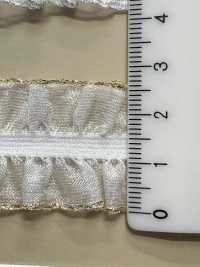 HW-3038 골드 글리터와 스트레치 테이프가 달린 오간자 더블 러플[리본 / 테이프 / 코드] 이름 없음 서브 사진