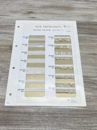 HW-3038 골드 글리터와 스트레치 테이프가 달린 오간자 더블 러플[리본 / 테이프 / 코드] 이름 없음 서브 사진