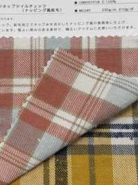 K-4031 빈티지 나프드 트윌 체크 (나프드 스타일 퍼지)[원단] 쿠와무라 섬유(KUWAMURA) 서브 사진