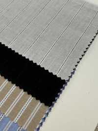 11569 염색 코튼/리넨 사다리 도비 스트라이프 더블 워셔 가공[원단] SUNWELL 서브 사진