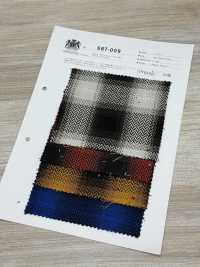SBT-009 8/1 오가닉 헤비 헤링본 옴브레 체크[원단] 쿠와무라 섬유(KUWAMURA) 서브 사진