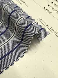 ST-9220 80/2 블루 스트라이프[원단] 쿠와무라 섬유(KUWAMURA) 서브 사진