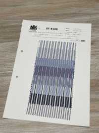 ST-9198 타자기 천 스트라이프 (베이비 립스톱 마감)[원단] 쿠와무라 섬유(KUWAMURA) 서브 사진