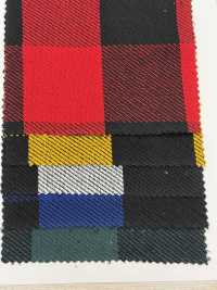 CH-6325 트리플 원사 트윌 블록 체크[원단] 쿠와무라 섬유(KUWAMURA) 서브 사진