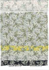 KTS7135 작은 꽃무늬와 고양이 무늬가 있는 브로드클로스[원단] 코튼 코바야시 서브 사진