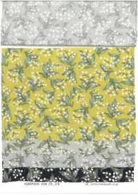 KTS7135 작은 꽃무늬와 고양이 무늬가 있는 브로드클로스[원단] 코튼 코바야시 서브 사진