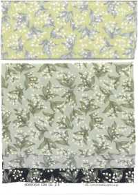 KTS7135 작은 꽃무늬와 고양이 무늬가 있는 브로드클로스[원단] 코튼 코바야시 서브 사진