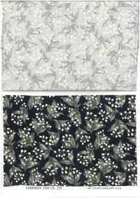 KTS7135 작은 꽃무늬와 고양이 무늬가 있는 브로드클로스[원단] 코튼 코바야시 서브 사진