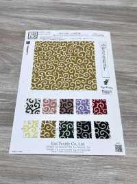 KKP3338-D-KARAKUSA 후타코 지리멘 아라베스크 문양[원단] 우니 섬유(UNI TEXTILE) 서브 사진