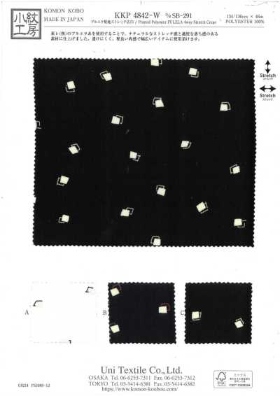 KKP4842-W-DSB-291 푸르에라 크레이프 스트레치 광포