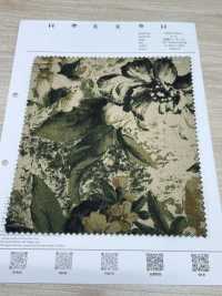 7026-1730-1 큰 꽃무늬가 있는 린넨 직조 상태[원단] 홋코(HOKKOH) 서브 사진