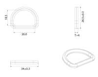 HH197 알티카 유니버설 싱글 D링[버클 / 고리] 서브 사진