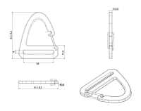 HH163 Artica 삼각형 버팀대 클립 후크[버클 / 고리] 서브 사진